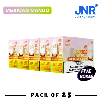 5 Box (25 pcs) Mexican Mango | JNR Lion King 50K Puffs Disposable Vape